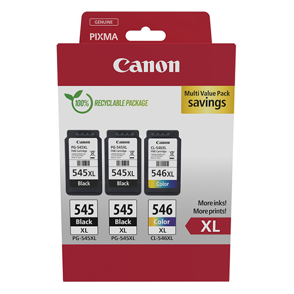 Canon Pakiet Canon PG-545XLx2/CL-546XL tusz czarny x 2 + kolor, oryginalny 8286B013 132264 - 1