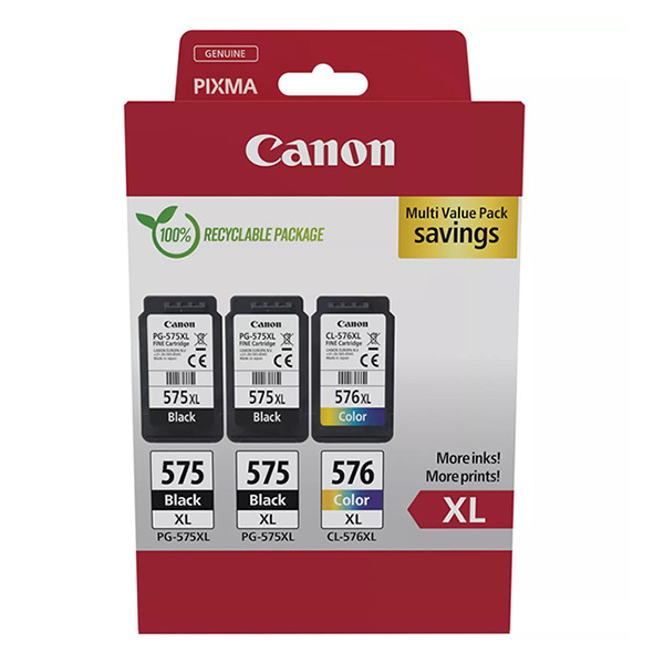 Canon Pakiet Canon PG-575XLx2/CL-576XL tusz czarny x 2 + kolor, oryginalny 5437C004 132278 - 1