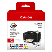 Canon Pakiet Canon PGI-1500XL czarny + 3 kolory, oryginalny 9182B004 9182B010 018570