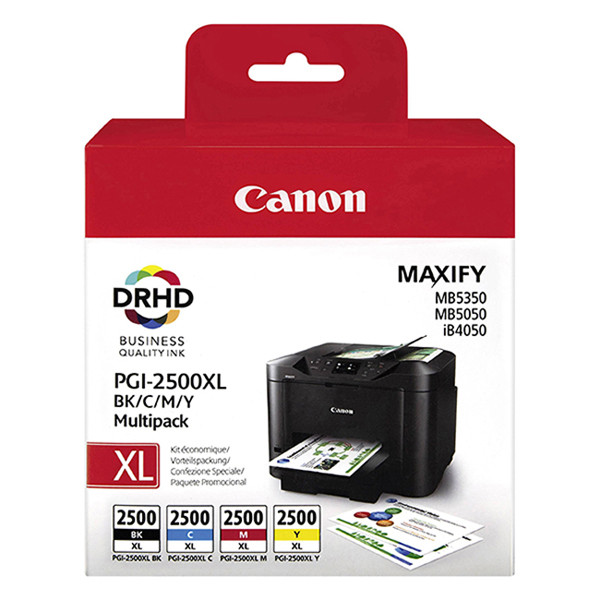 Canon Pakiet Canon PGI-2500XL tusz czarny + 3 kolory, oryginalny 9254B004 9254B010 018572 - 1