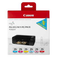 Pakiet Canon PGI-29 CMY/PC/PM/R 6 kolorów, oryginalny 018762