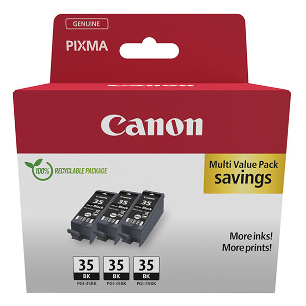 Canon Pakiet Canon PGI-35 tusz czarny x 3, oryginalny 1509B028 132282 - 1