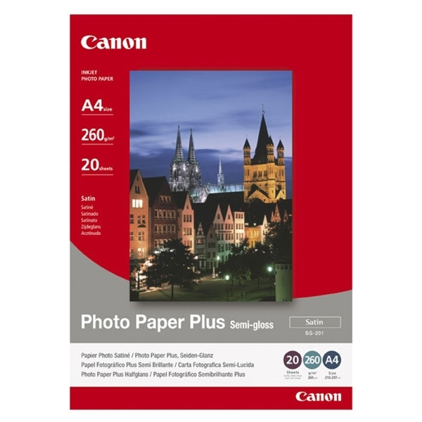 Canon SG-201 papier fotograficzny półbłyszczący, 260 gramów A4, (20 kartek) 1686B021 064590 - 1