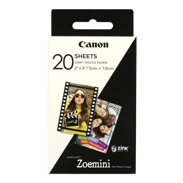 Canon ZINK samoprzylepny papier fotograficzny 5 x 7,6 cm (20 kartek) 3214C002 154034 - 1