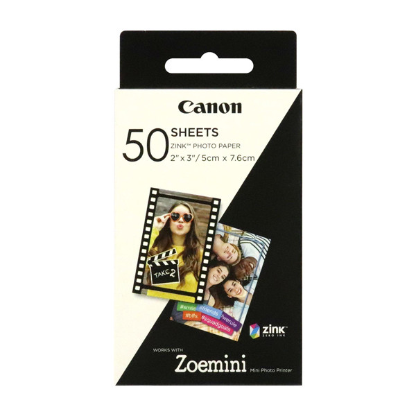 Canon ZINK samoprzylepny papier fotograficzny 5 x 7,6 cm (50 arkuszy) 3215C002 154035 - 1
