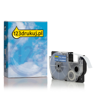 Casio XR-12ABU taśma, nadruk biały na niebieskim 12 mm, wersja 123drukuj 056358