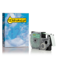 Casio XR-12AGN taśma, nadruk biały na zielonym 12 mm, wersja 123drukuj 056356