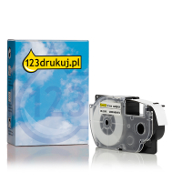 Casio XR-12GWE taśma, nadruk czarny na białym 12 mm, wersja 123drukuj 056408