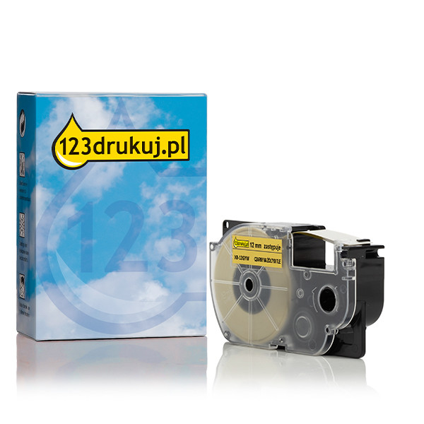 Casio XR-12GYW taśma, nadruk czarny na żółtym 12 mm, wersja 123drukuj 056410 - 1