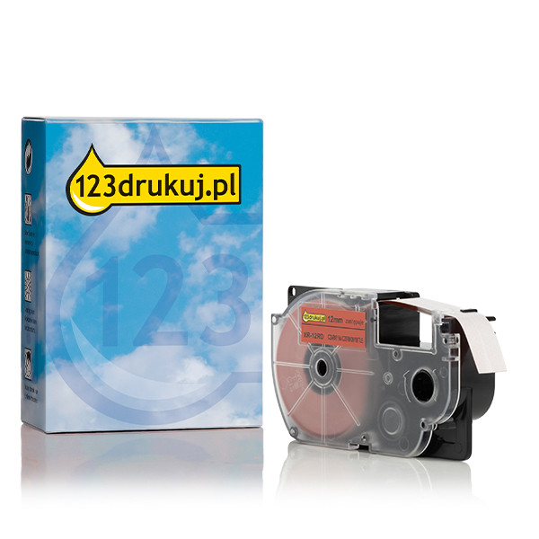 Casio XR-12RD taśma, nadruk czarny na czerwonym 12 mm, wersja 123drukuj 056343 - 1
