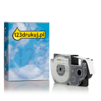 Casio XR-12WEB taśma, nadruk niebieski na białym 12 mm, wersja 123drukuj 056355