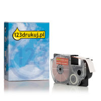 Casio XR-12XRD taśma, nadruk biały na czerwonym 12 mm, wersja 123drukuj 056357