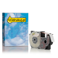 Casio XR-12XRD taśma, nadruk czerwony na przeźroczystym 12 mm, wersja 123drukuj 056353