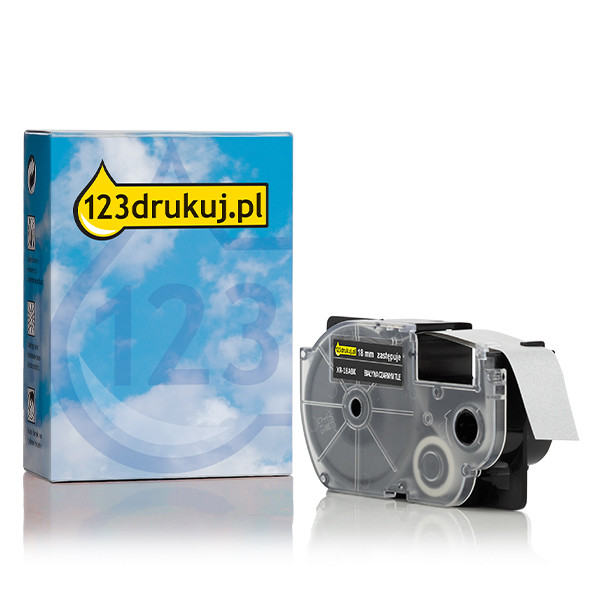 Casio XR-18ABK taśma, nadruk biały na czarnym 18 mm, wersja 123drukuj 056379 - 1