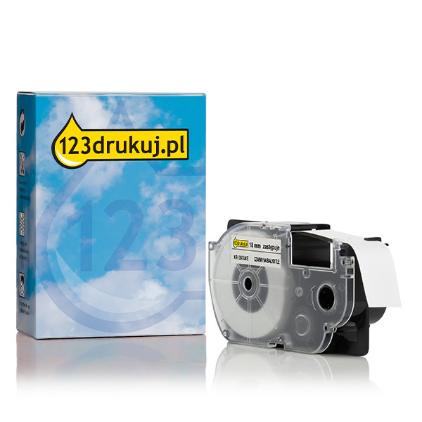 Casio XR-18GWE taśma, nadruk czarny na białym 18 mm, wersja 123drukuj 056411 - 1