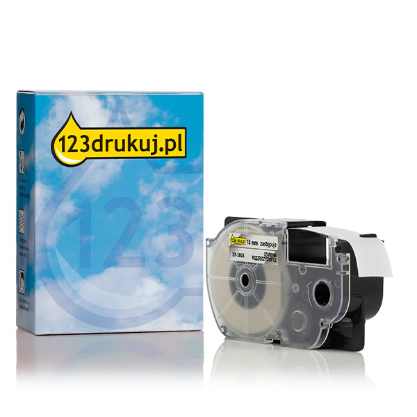 Casio XR-18GX taśma, nadruk czarny na przeźroczystym 18 mm, wersja 123drukuj 056412 - 1