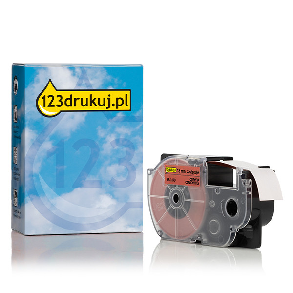 Casio XR-18RD taśma, nadruk czarny na czerwonym 18 mm, wersja 123drukuj 056363 - 1