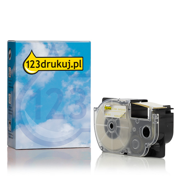 Casio XR-18XG taśma, nadruk złoty na przeźroczystym 18 mm, wersja 123drukuj 056371 - 1