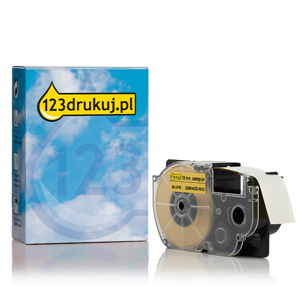 Casio XR-18YW taśma, nadruk czarny na żółtym 18 mm, wersja 123drukuj 056365 - 1
