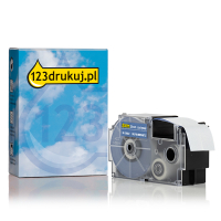 Casio XR-24ABU taśma, nadruk biały na niebieskim 24 mm, wersja 123drukuj 056393