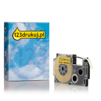 Casio XR-6YW taśma, nadruk czarny na żółtym 6 mm, wersja 123drukuj 056319