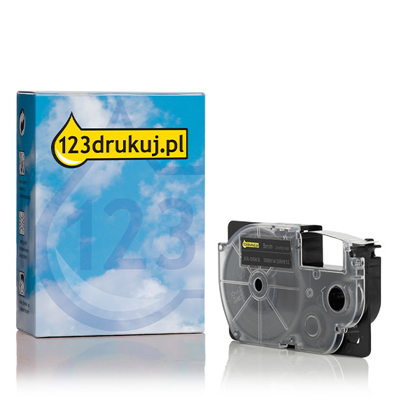 Casio XR-9BKS taśma, nadruk srebrny na czarnym 9 mm, wersja 123drukuj 056330 - 1