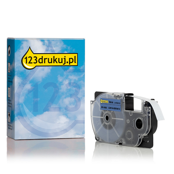 Casio XR-9BU taśma, nadruk czarny na niebieskim 9 mm, wersja 123drukuj 056324 - 1