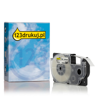 Casio XR-9GX taśma, nadruk czarny na przeźroczystym 9 mm, wersja 123drukuj 056406