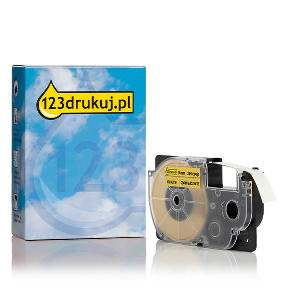 Casio XR-9GYW taśma, nadruk czarny na żółtym 9 mm, wersja 123drukuj 056407 - 1