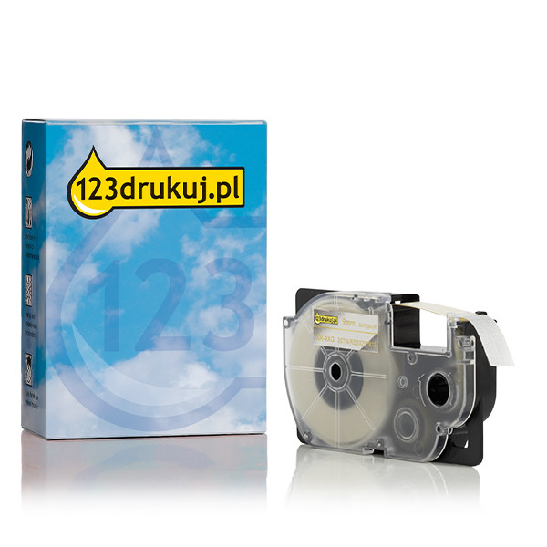 Casio XR-9XG taśma, nadruk złoty na przeźroczystym 9 mm, wersja 123drukuj 056331 - 1
