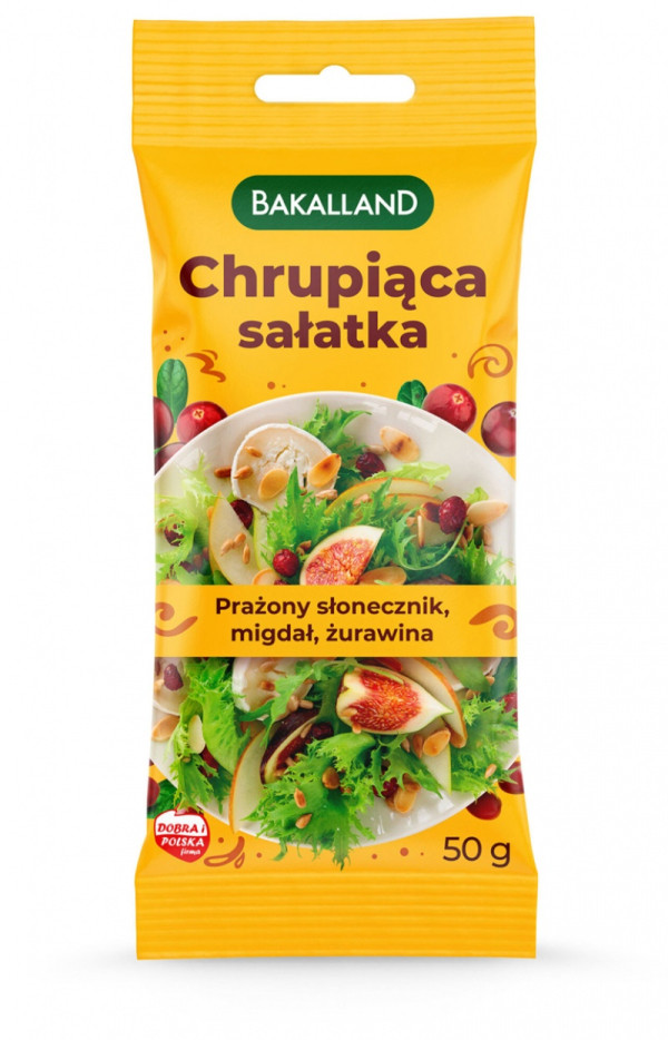 Chrupiąca sałatka Bakalland, mieszanka prażonych ziaren z żurawiną, 50 g 700413 - 1