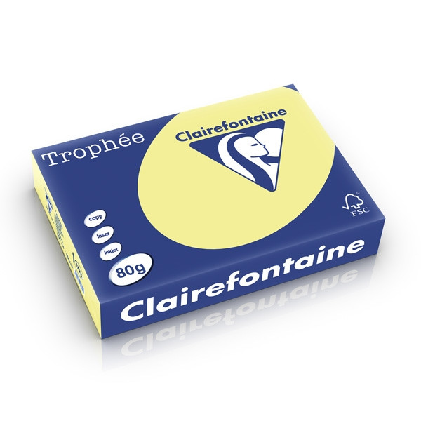 Clairefontaine Papier ksero kolor Clairefontaine A4, 80 gramów żółty, 500 szt. 1778C 250166 - 1