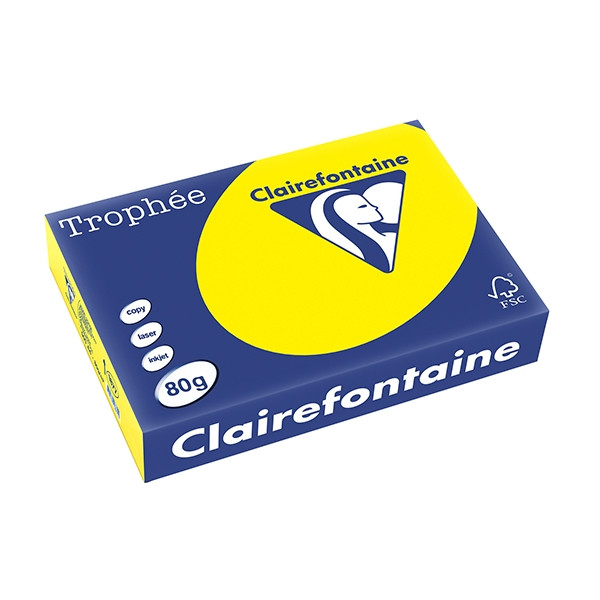 Clairefontaine Papier ksero kolor Clairefontaine A4, 80 gramów żółty, 500 szt. 1877C 250060 - 1