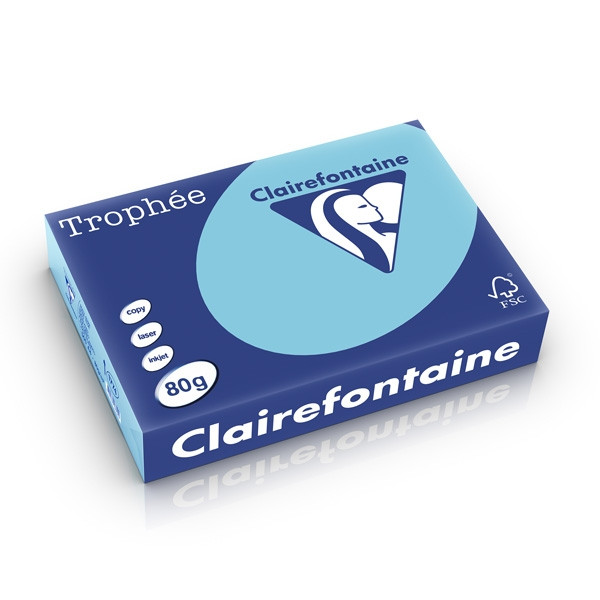 Clairefontaine Papier ksero kolor Clairefontaine A4, 80 gramów błękitny, 500 szt. 1774C 250170 - 1