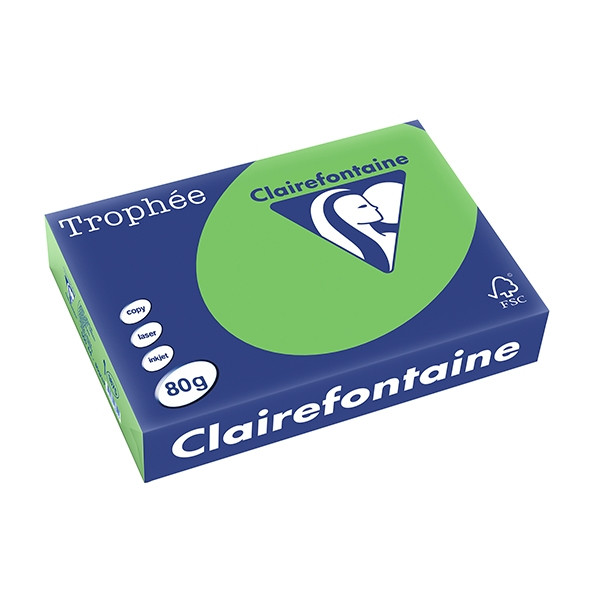Clairefontaine Papier ksero kolor Clairefontaine A4, 80 gramów intensywna zieleń, 500 szt. 1875C 250061 - 1