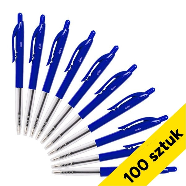 Długopis automatyczny niebieski (100 sztuk), 123drukuj 302074 - 1