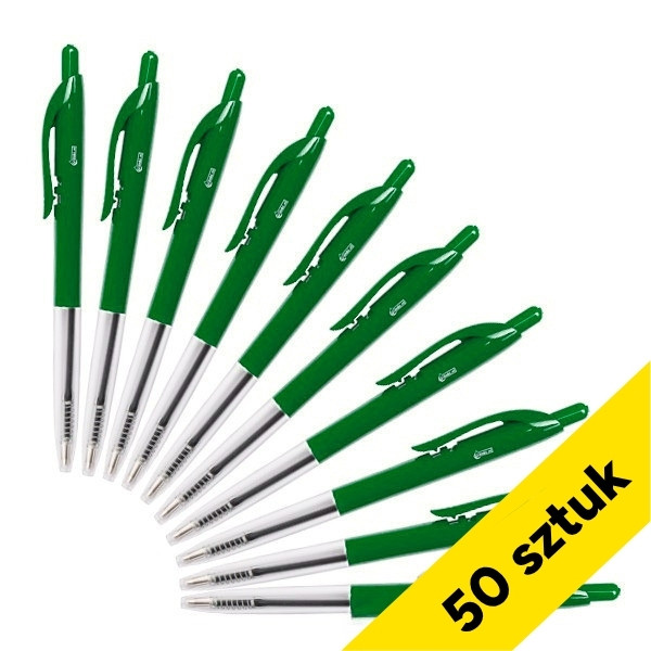 Długopis automatyczny zielony (50 sztuk), 123drukuj 302075 - 1