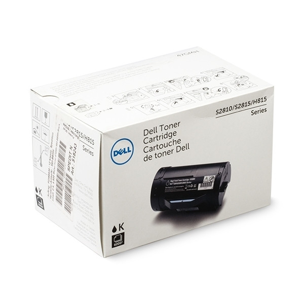 Dell 593-BBMH (D9GY0) toner czarny, zwiększona pojemność, oryginalny 593-BBMH 086140 - 1