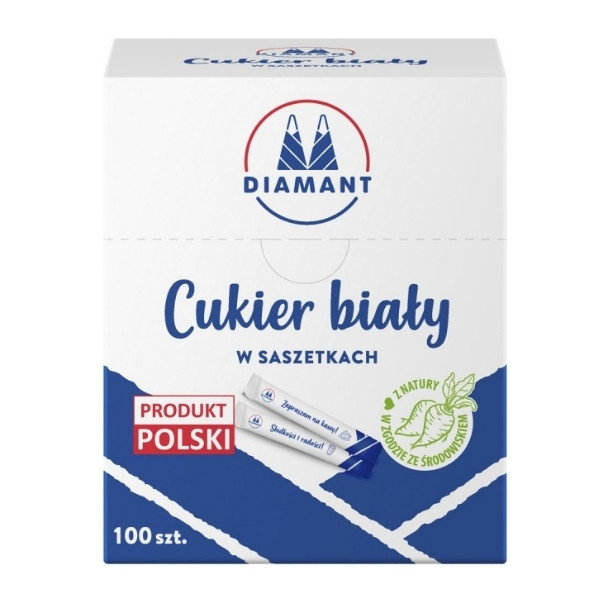 Cukier biały w saszetkach Diamant, 100x5gr 700002 - 1