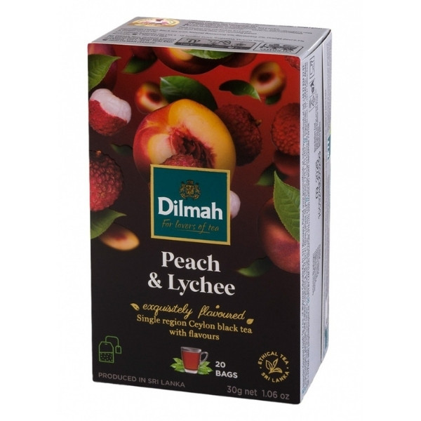 Herbata Dilmah, aromat brzoskwinia & lychee, 20 torebek 700124 - 1