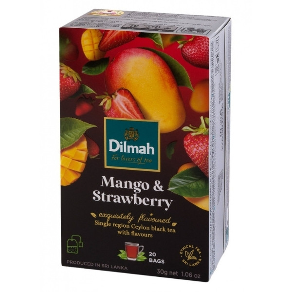 Herbata Dilmah, aromat mango z truskawką, 20 torebek 700123 - 1