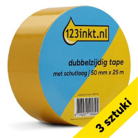 Dwustronna taśma z warstwą ochronną 50 mm x 25 m, 123drukuj (3 sztuki) 301983