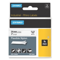 Dymo 1734524 IND Rhino elastyczna taśma nylonowa, nadruk czarny na białym 24 mm, oryginalna 1734524 088718