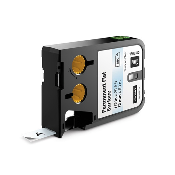 Dymo 1868740 XTL taśma trwała, nadruk czarny na przezroczystym 12 mm, oryginalna 1868740 089032 - 1