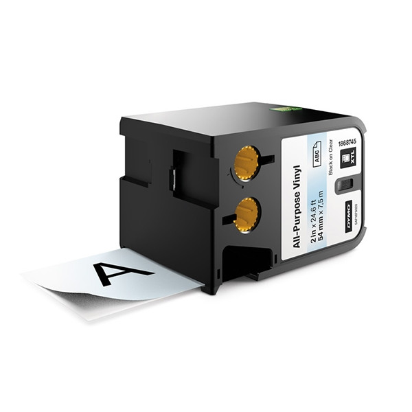 Dymo 1868745 XTL taśma winylowa, nadruk czarny na przezroczystym 54 mm, oryginalna 1868745 088996 - 1