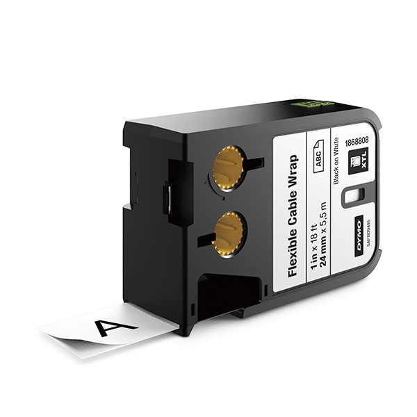Dymo 1868808 XTL elastyczna taśma do owijania kabli, nadruk czarny na białym 24 mm, oryginalna 1868808 089038 - 1