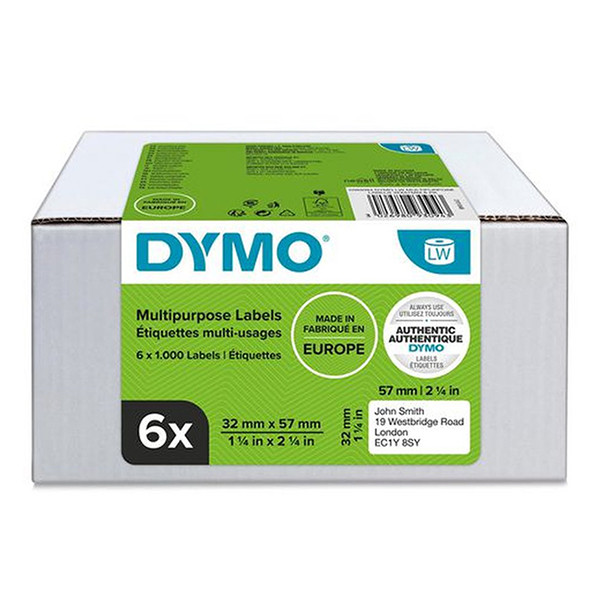 Dymo 2093094 uniwersalne etykiety usuwalne, 6 sztuk 11354, oryginalne 2093094 089162 - 1
