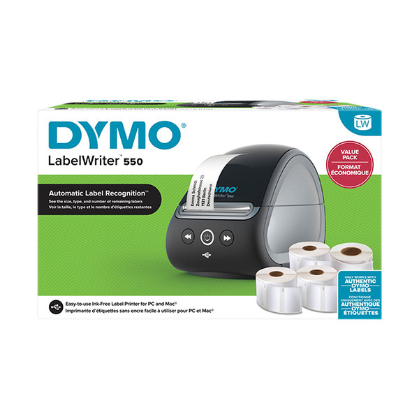 Dymo LabelWriter 550 + 4 rolki etykiet | Dymo Value Pack 2147591 833421 - 1