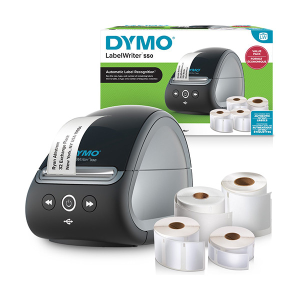 Dymo LabelWriter 550 + 4 rolki etykiet | Dymo Value Pack 2147591 833421 - 2