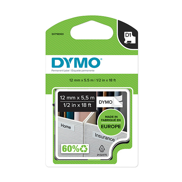 Dymo S0718060 / 16959 trwała taśma poliestrowa, 12 mm, oryginalna S0718060 088530 - 1